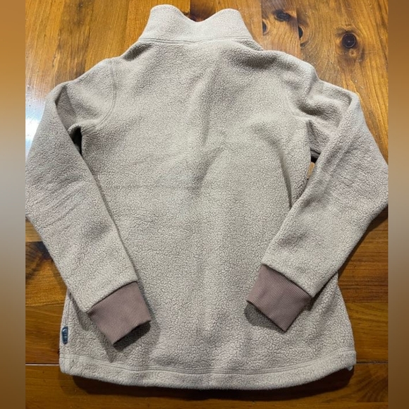 Rei Co Op Women's Outdoor Cozy Tan Sherpa Zip Up Jacket Size‎ Extra Small - Picture 2 of 4